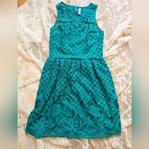 Xhilaration Turquoise Lace Dress Size Small